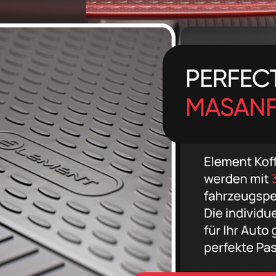 3D Element Kofferraumwanne für  VW Passat CC 02/2009-2017, coupe Schwarz