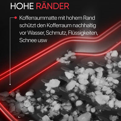 3D Element Kofferraumwanne für  TOYOTA AYGO /CITROEN C1/PEUGEOT 108 Schrägheck 5D 2014- Schwarz