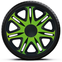 Radzierblenden Nascar Green Black
