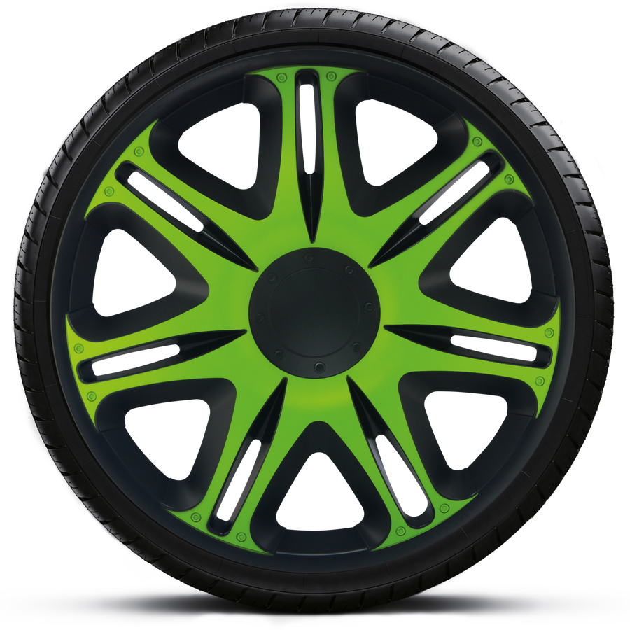 Radzierblenden Nascar Green Black
