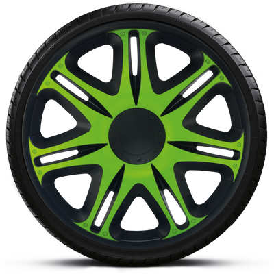 Radzierblenden Nascar Green Black
