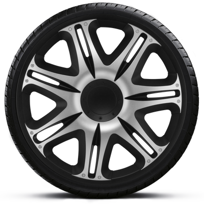 Radzierblenden Nascar Silver-Black